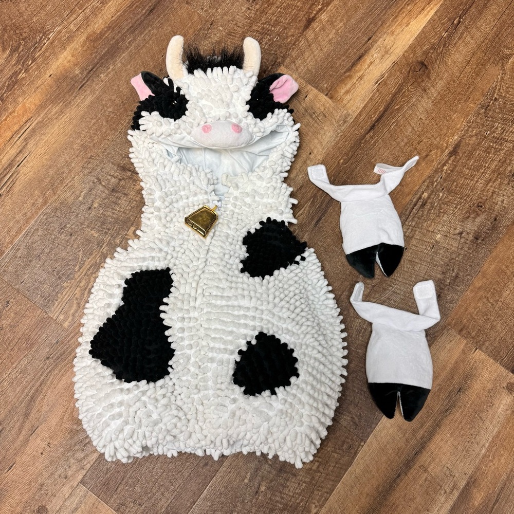 Cow Baby Costume 18 months with hood and Booties
